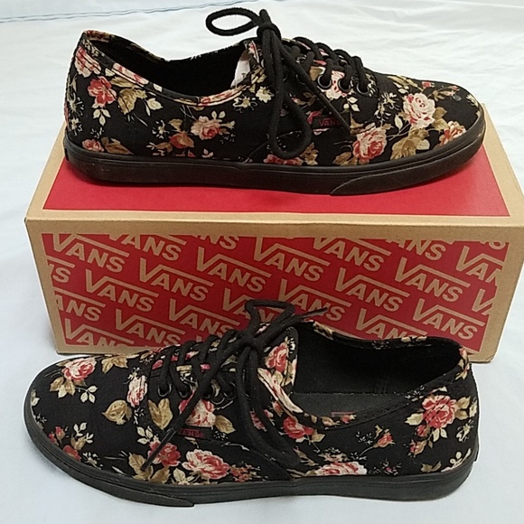 vans rose pattern